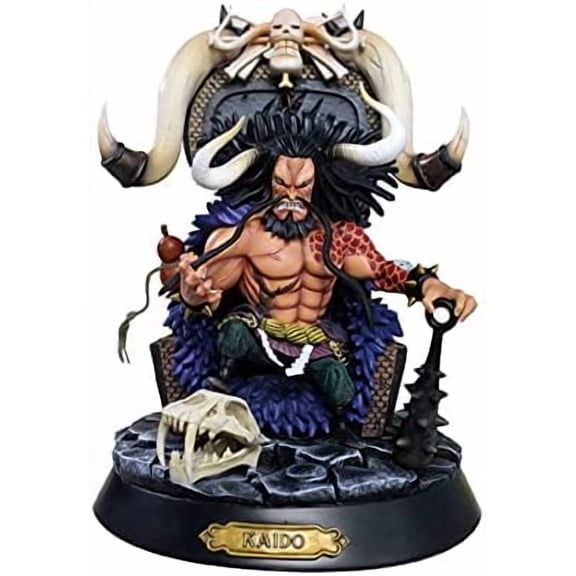 New The Four Emperors Kaido Statue 24cm/9.4inch Seat Pose Cartoon Anime Collection