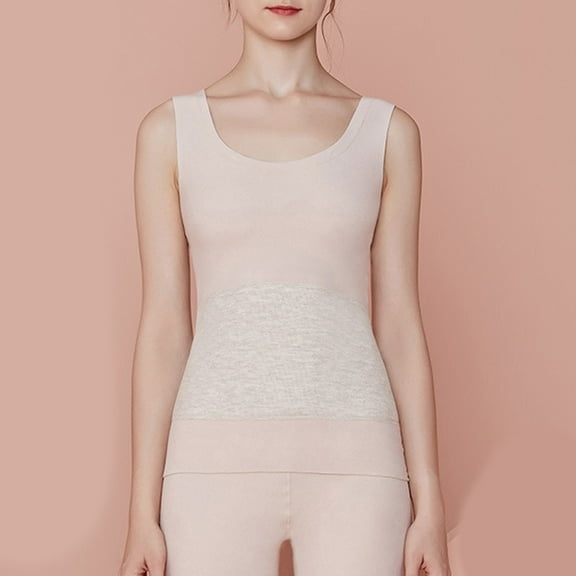 New Thermal Vest Women's Underwear Silk Patch Seamless Double Brushed Base Heating Thickened Autumn And Winter Top Thermal Tops Womens Pack Wool Base Layer Mens Set Thermal Underwear Pack Women's