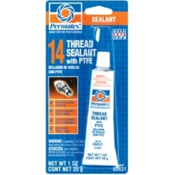 Permatex PTX80631 No 14 Thread Sealant with Non-Stick, 1 oz Tube Carded - Case of 12