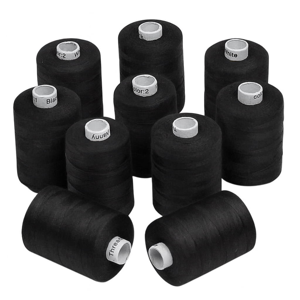 New ThreadNanny10 Large Black Spools of 3-PLY Polyester Sewing Quilting ...