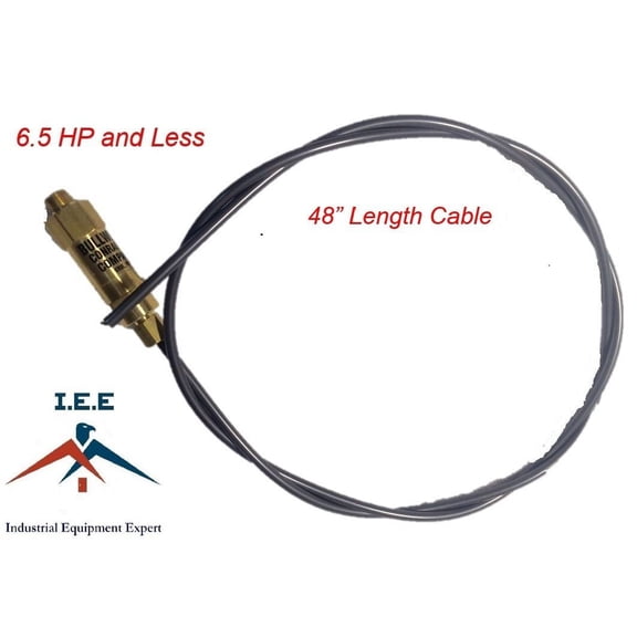 New Throttle Control Cable for Gas Air Compressors Unloader Bullwhip 48"