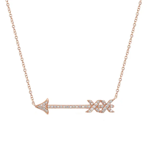 New Tiffany Palomas Graffiti Arrow Pendant Necklace 18K Rose Gold 18 Inches