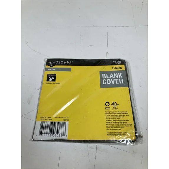 New Titan3 Technology Metal Blank Cover 2-Gang Twbc200G