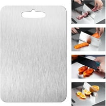 New Titanium Cutting Board - 100% Pure Titanium Cutting Boards For Kitche,1 Pack Double-sided food-grade Titanium Cutting Board For Cutting Meats, Fruits And Vegetables. (18 * 12)
