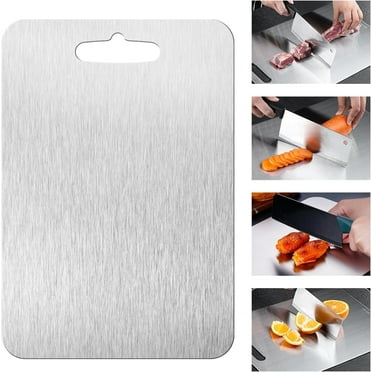 New Titanium Cutting Board - 100% Pure Titanium Cutting Boards For Kitche,1 Pack Double-sided food-grade Titanium Cutting Board For Cutting Meats, Fruits And Vegetables. (18 * 12)
