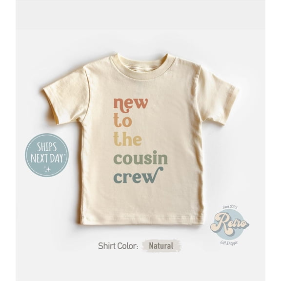 New To The Cousin Crew Kids Shirt Matching Cousin Toddler Tee Retro Kids Gift Vintage Cousin Kids Gift, New Born, Baby Shower Gift, New Parents Gift