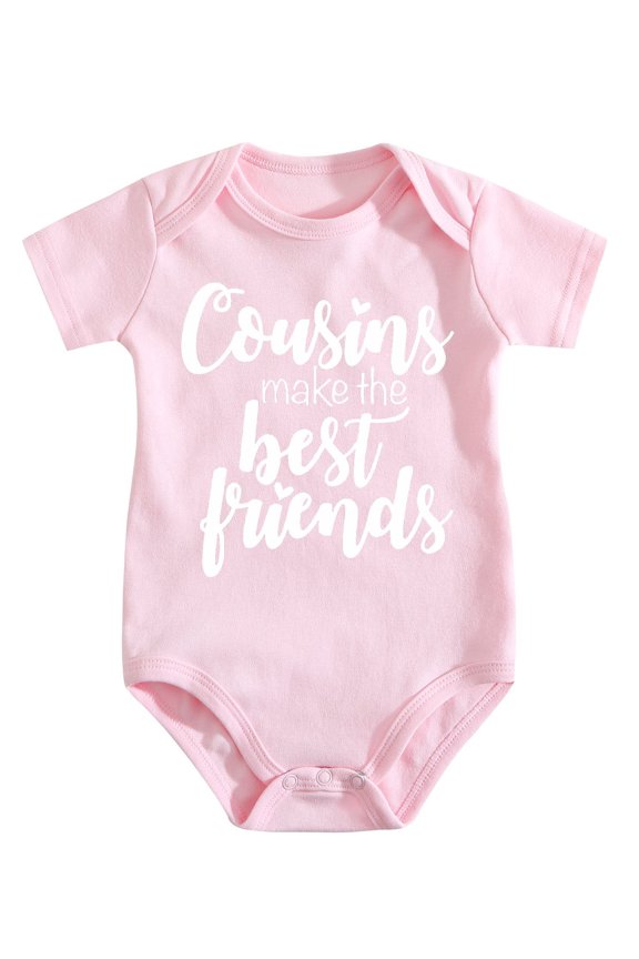 New To The Cousin Crew Newborn Little Cousin Cousin Crew Bodysuit For Babies Big Cousin Infa Medium Pink-style 6-9M