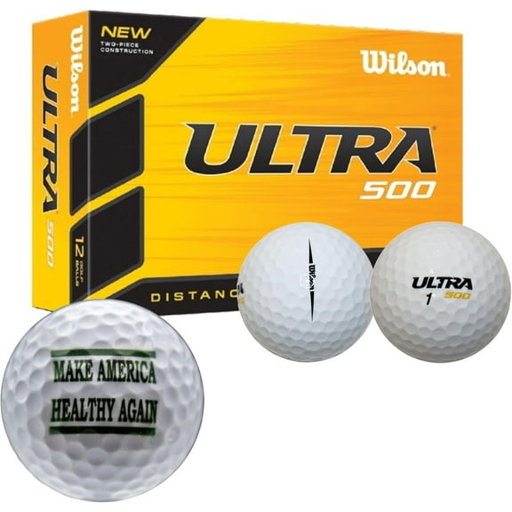 New Top Brands Trump - Make America Healthy Again Golf Balls - Green Imprint (Wilson Ultra 500)