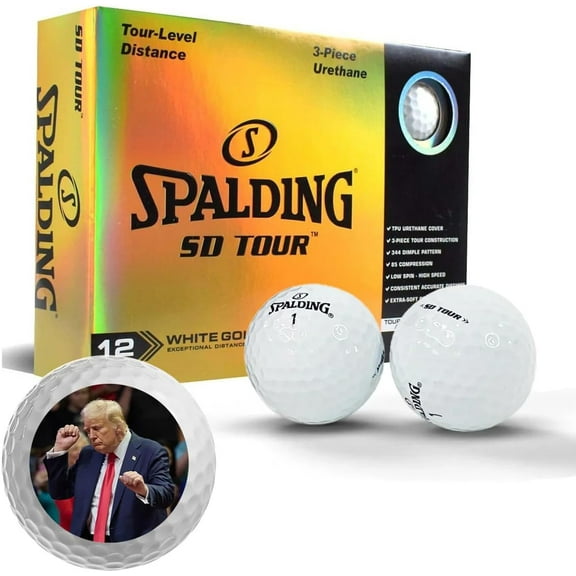 New Top Brands Trump - Victory Dance Golf Balls, Set of 12 (Spalding SD Tour)