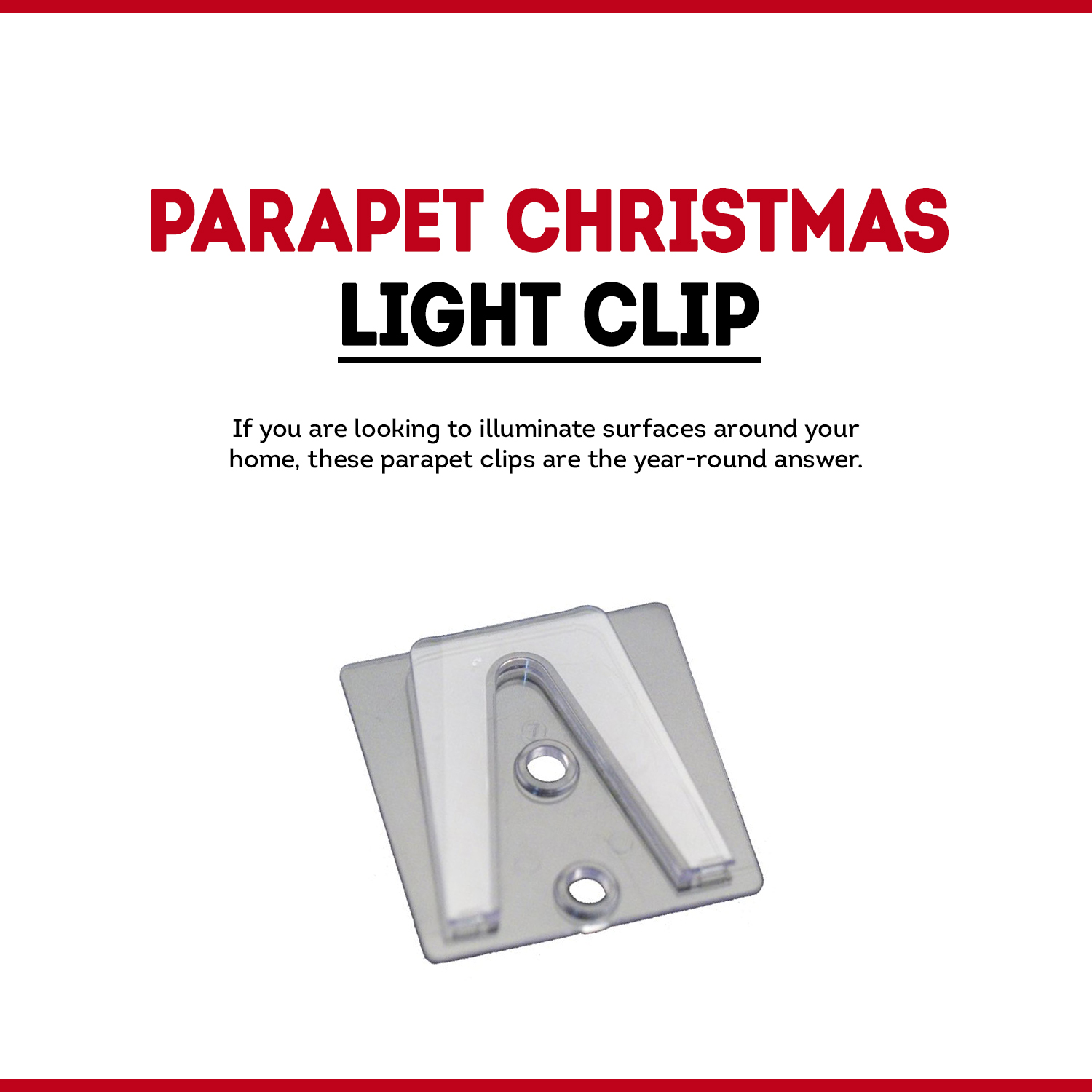 New Traditions Clear Outdoor Christmas Light Clips, C7/C9 Lights