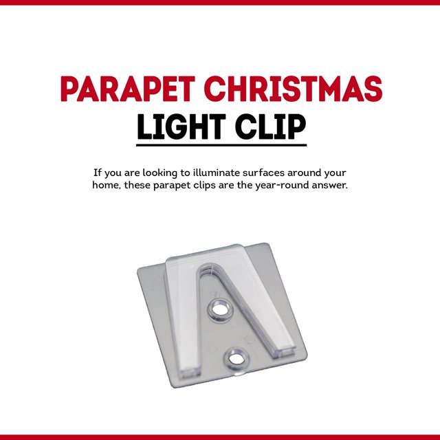 New Traditions Clear Outdoor Christmas Light Clips, C7/C9 Lights