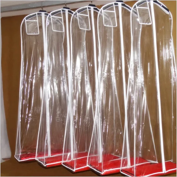 New Transparent Wedding Dress Bridal Gown Dust Proof Storage Bag Garment Cover