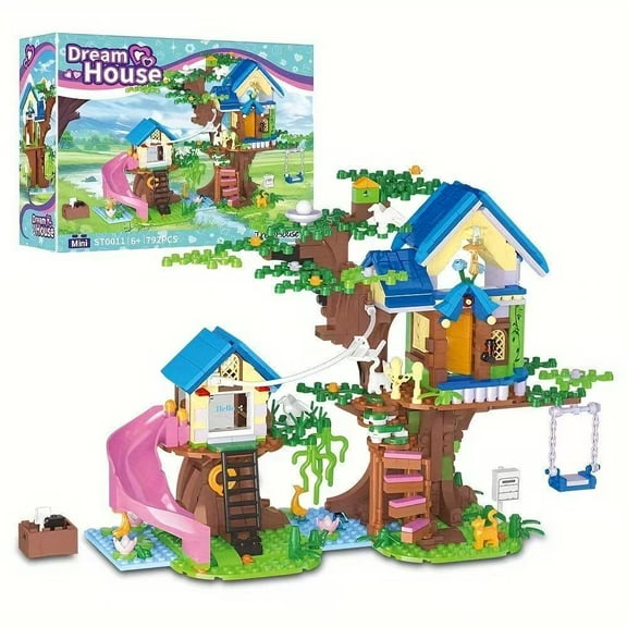 New Treehouse Building Block Set Mini Puzzle DIY Room Decoration Holiday Gift (792 pcs)