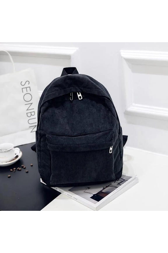 New Trend Backpack Fashion Women Corduroy Backpack College Women Solid Color School Backpack Travel Shoulder Bags For Teenagers