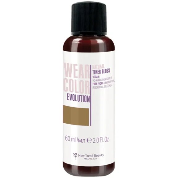 New Trend Beauty Milano Alfa Wear Color Evolution Natural Toner Gloss 08.31 Soft Light Golden Ash Blonde Vegan Liquid Demi Hair Color 2 Ounce