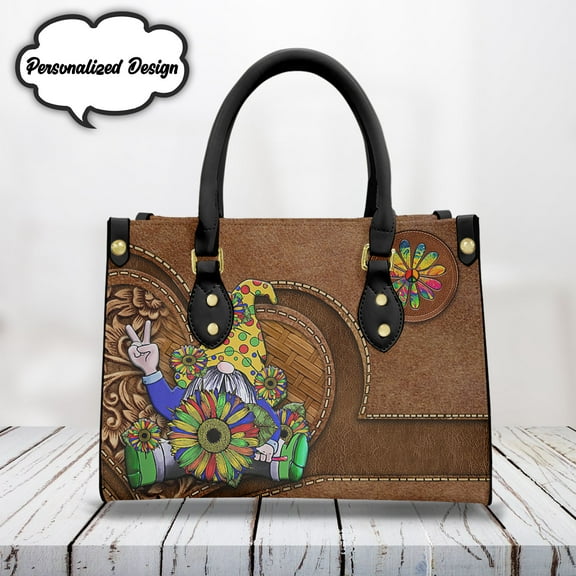New Trend Women's Bag Hippie Peace and Love Pattern Female Bag for Women Brand Design PU Leather Shoulder Bags Purses