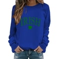 thumbnail image 1 of New & Trending!FUNUONY St Patricks Day Shirt Women's Casual Autumn Hoodless Fashion Printed Sweatshirt Blue XXL, 1 of 4