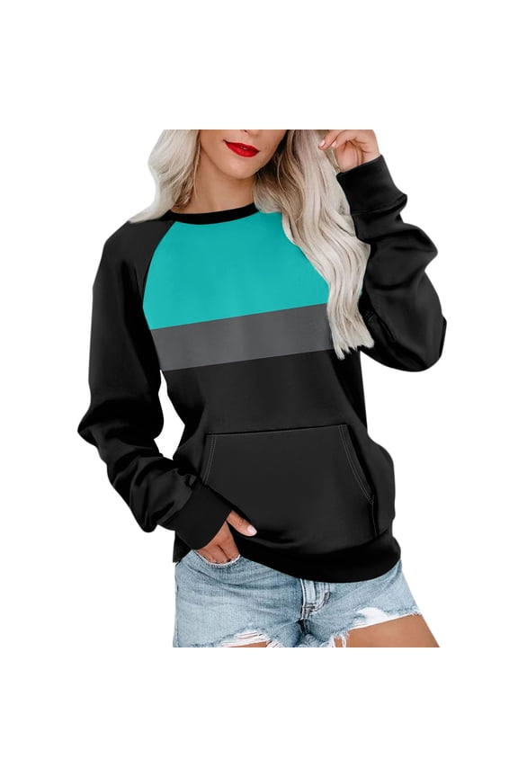 New & Trending Fashion Pohista Women's Tops Long Sleeve Women's Blouses Reorder Items Lightweight Pullover Sweatshirt