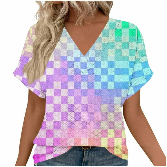 New & Trending Fashion Pohista Petite Tops for Women Size Petite Womens Shirts Summer Women Blouses Plus Size Womens Short Sleeve Shirts Button down my items ordered Gifts for Women