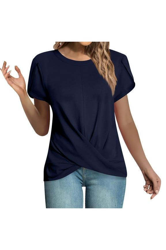 New & Trending Fashion Pohista Womens Tops Summer Cotton Women's T-Shirts Womens Summer Blouses Plus Size Womens Short Sleeve Blouses Dress Casual get it fast Gifts for Women