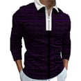 thumbnail image 1 of New Trending Men Long Sleeve Zipper Polo Shirt , Men Sport Casual Business Polo Shirt ., 1 of 6