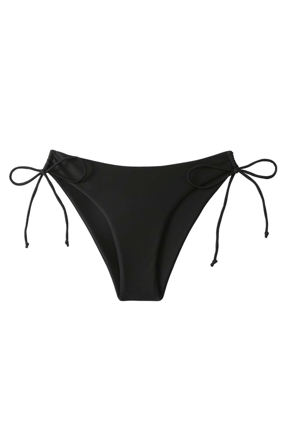 New & Trending NMMUED Bikini Bottoms for Women, String Bikini Underwear for Women, Bathing Suit Bottoms for Women, Women Beach Fashion, Full Coverage Bikini Bottom, Black L