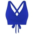 thumbnail image 1 of New & Trending NMMUED Bikini Top, Push Up Bikini Top, Padded Bikini Top, Full Coverage Bikini Top, Bathing Suit Tops for Women, Blue L, 1 of 4