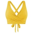 thumbnail image 1 of New & Trending NMMUED Bikini Top, Push Up Bikini Top, Padded Bikini Top, Full Coverage Bikini Top, Bathing Suit Tops for Women, Yellow XXL, 1 of 4