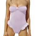 thumbnail image 1 of New & Trending NMMUED One Piece Swimsuit Women, Strapless Swimsuits for Women, Ruffle Swimsuits for Women, Tummy Control Swimsuits for Women, Full Coverage Swimsuits for Women, Purple XL, 1 of 7