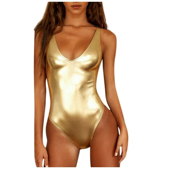 New & Trending NMMUED One-piece Swimsuits for Women, Tummy Control Swimsuits for Women, Push Up Swimsuits for Women, Women Beach Fashion, Full Coverage Swimsuits for Women, Gold L