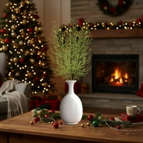 New & Trending karymi Artificial Christmas Plant 13.78x2.76x2.76 Inch Green White Plastic Foliage Branch for Coffee Table Centerpiece Decor Christmas Party Decorations New & Trending