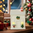 thumbnail image 1 of New & Trending karymi Ceramic Christmas House LED Night Light Hollow Snowflake Pattern Button Battery Powered Tabletop Decor Warm Yellow Glow Christmas Decor Winter Savings Super Savings Week, 1 of 7