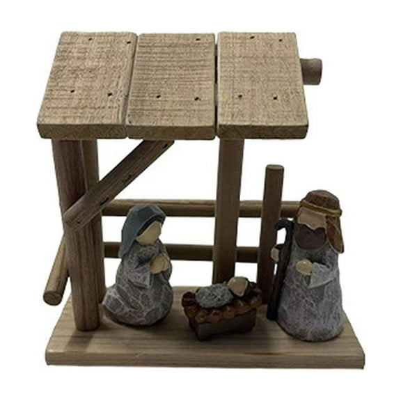 New & Trending karymi Nativity Scene Figurine Set Holy Family Resin Statue Hand Painted Religious Christmas Tabletop Decor for Home Office Mens Christmas Gifts Summer Savings Savings Week