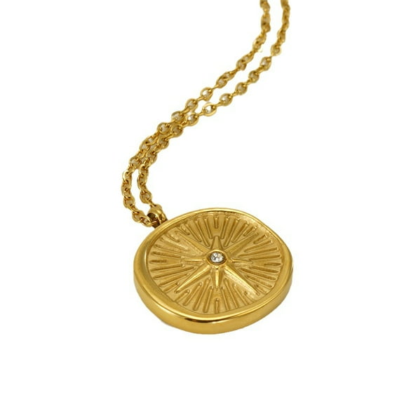 New For Trendy 2025 Stainless Steel Gold Color Necklace For Women Adjustable Chain Heart Key Zircon Pendant Necklace Fashion Jewelry Birthday Gift Jewelry Fashion Accessories Creative Gift