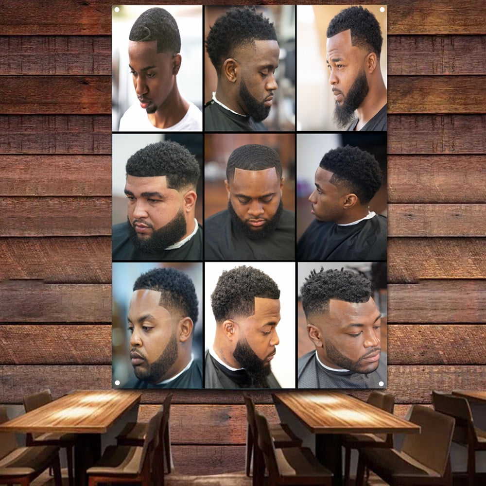 Black Barbershop Haircut Posters