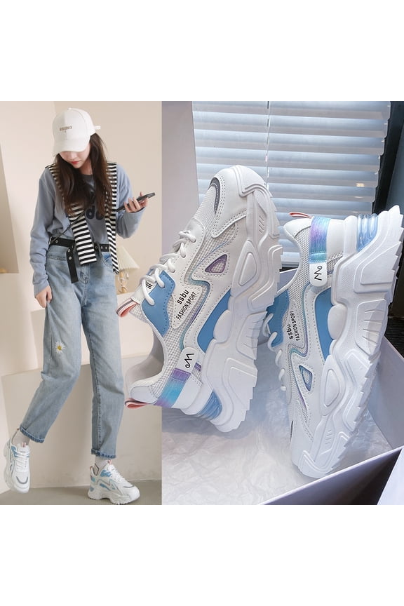 New Trendy Breathable Dad Shoes with Dual Mesh, Slip-Resistant And Durable, Suitable for Both Men And Women, Perfect for Sports And Casual Wear., Women Shoes, Sneakers
