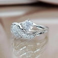 thumbnail image 1 of New Trendy Crystal Engagement Claws Design Hot Sale Rings For Women White Zircon Cubic Female Wedding Jewerly, 1 of 1