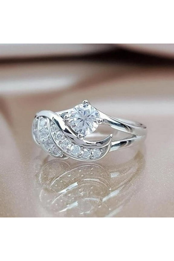 New Trendy Crystal Engagement Claws Design Hot Sale Rings For Women White Zircon Cubic Female Wedding Jewerly