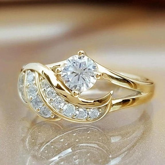 New Trendy Crystal Engagement Claws Design Hot Sale Rings For Women White Zircon Cubic Female Wedding Jewerly