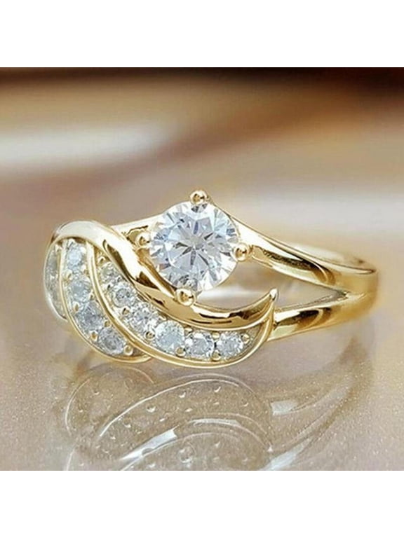 New Trendy Crystal Engagement Claws Design Hot Sale Rings For Women White Zircon Cubic Female Wedding Jewerly
