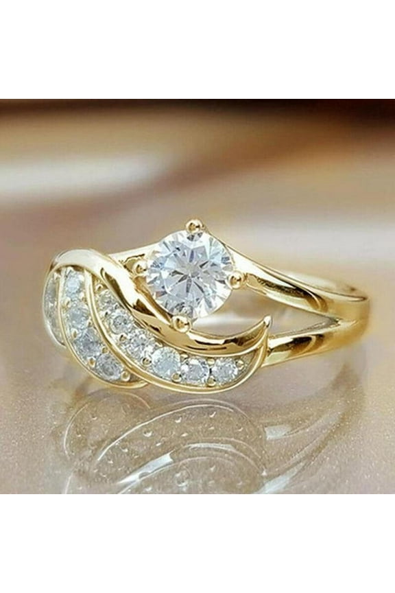 New Trendy Crystal Engagement Claws Design Hot Sale Rings For Women White Zircon Cubic Female Wedding Jewerly