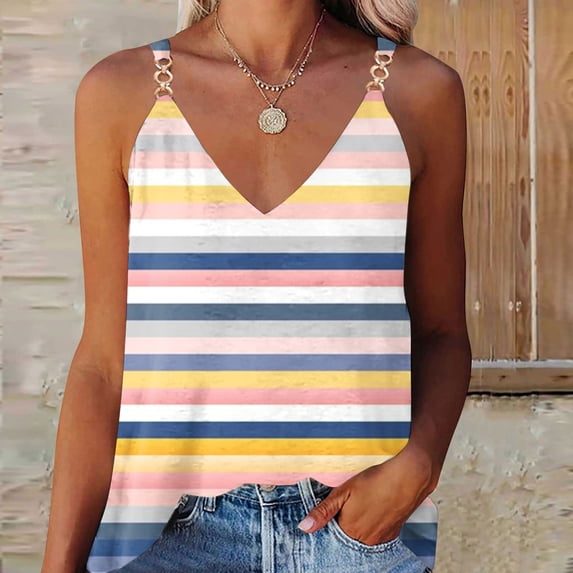 New Trendy!Homenesgenics Tank Tops for Women under $5 Women Fashion Sexy Sleeveless Solid Color Vest Tops Vest Ruffled Hem Blouse Blue S