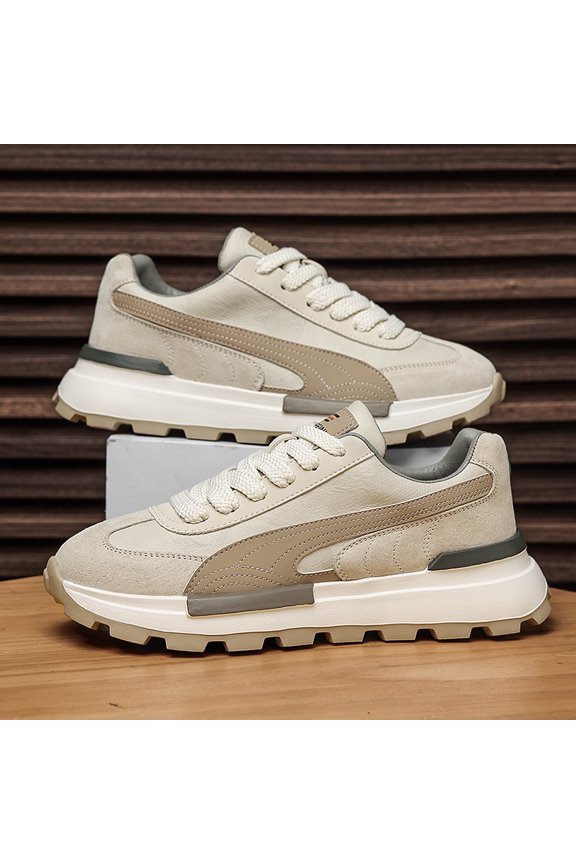 New Trendy Versatile Men'S Shoes for Youth in Autumn, Featuring Sports Casual Design And Waffle Shock Absorption