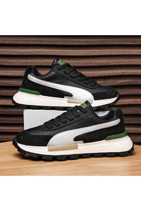 New Trendy Versatile Men'S Shoes for Youth in Autumn, Featuring Sports Casual Design And Waffle Shock Absorption