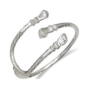 New! Tri Tip 925 Solid Sterling Silver West Indian Bangle with Fists Ends, three tips, Better Jewelry, 1 piece