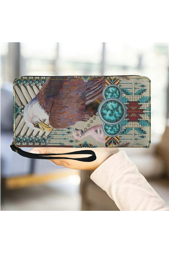 New Tribal Lion Design Designer Women Wallets Wristlet Clutch Cell Ph Wallet Female Long Change Bag Billeteras