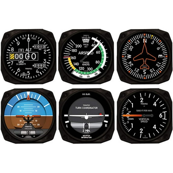 New Trintec 2060 Series 6 Piece Instrument Coaster Set of 6 Coasters