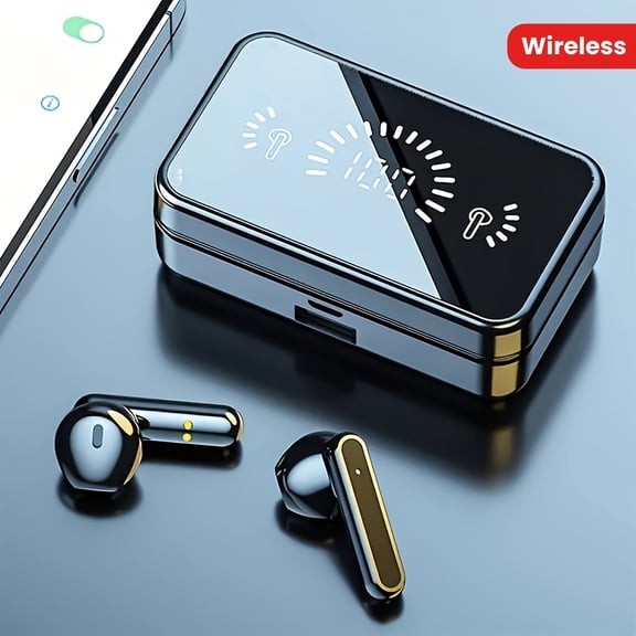 New Triple Digital Display Wireless Headphones, HiFi Stereo, Call Noise Reduction, Type-C Charging 600mAh Battery, Long Playtime for Sports & Daily Use