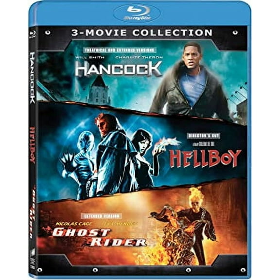 New Triple Feature Pack: Ghost Rider, Hancock & Hellboy (Blu-ray)