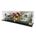 thumbnail image 1 of New Triple Football Mini Helmet Display Case with Mirror Back and Black Base, 1 of 1